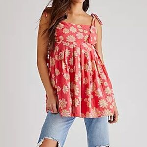 Womens Free People Indigo Molly Tunic w/ Tassel Shoulder Straps